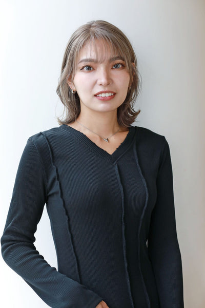 ハイトーン切りっぱなしロブ メイン画像