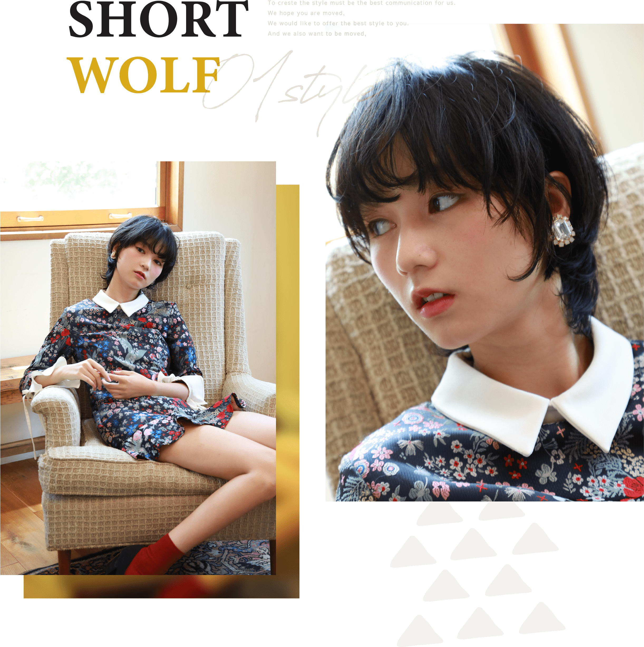 SHORT WOLF To creste the style must be the best communication for us. We hope you are moved, We would like to offer the best style to you. And we also want to be moved,