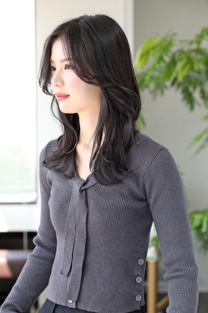 韓国風ミディアムヘア