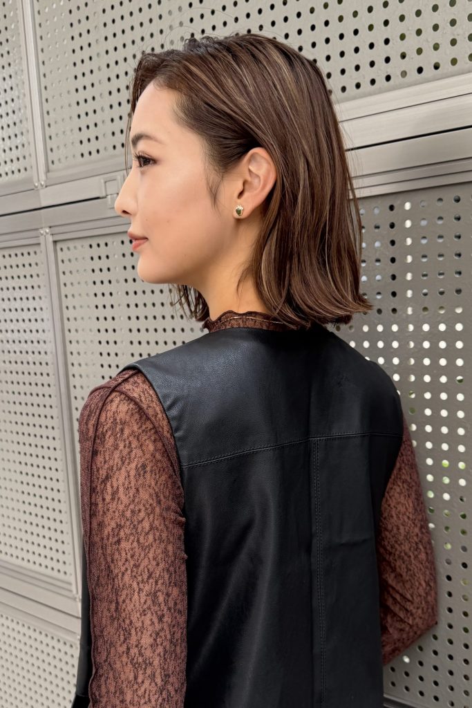 外ハネワンレングスボブ